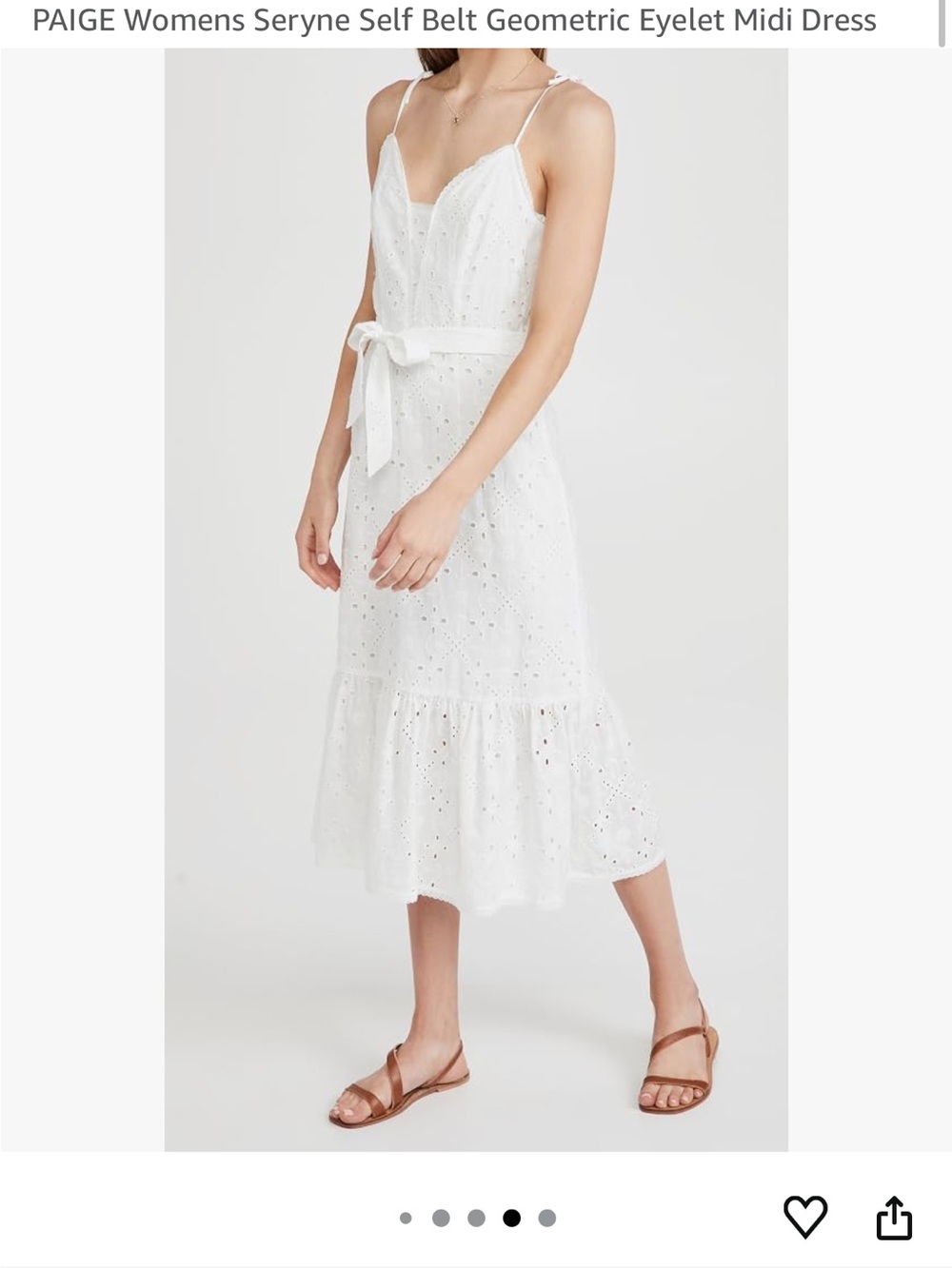 PAIGE White Eyelet Dress with Lace Trim - Picture 10 of 10